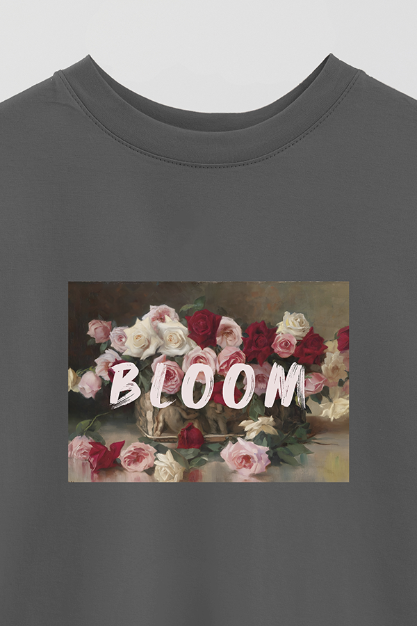 REMERA OVER ESTAMPADA ART COLLECTION 69 BLOOM