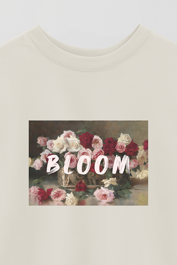 REMERA OVER ESTAMPADA ART COLLECTION 69 BLOOM