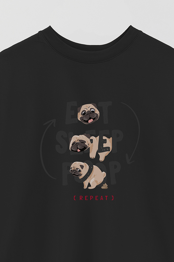 REMERA OVER ESTAMPADA DOG REPEAT