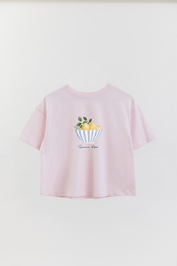 REMERA CROP ESTAMPADA COASTAL SUMMER STRIPES