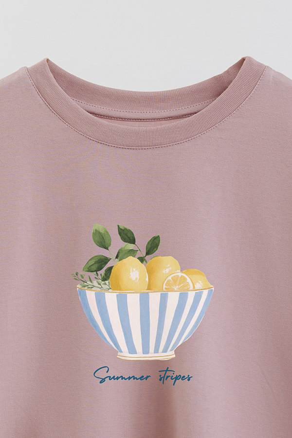 REMERA CROP ESTAMPADA COASTAL SUMMER STRIPES