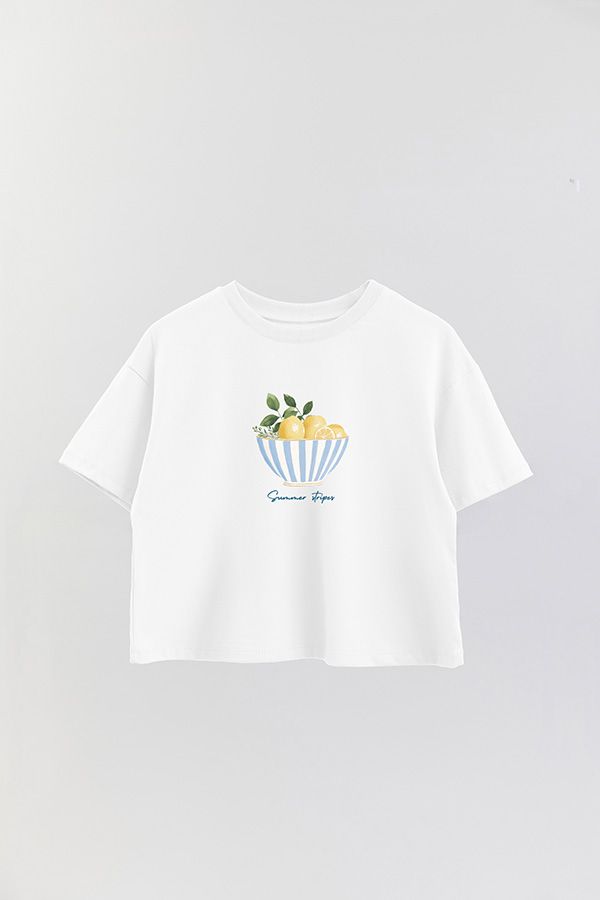 REMERA CROP ESTAMPADA COASTAL SUMMER STRIPES