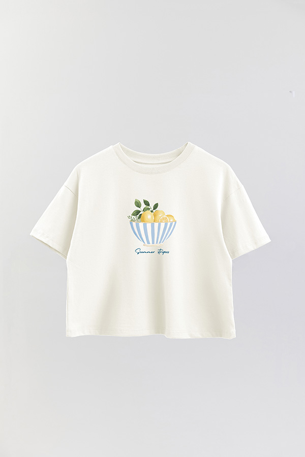 REMERA CROP ESTAMPADA COASTAL SUMMER STRIPES