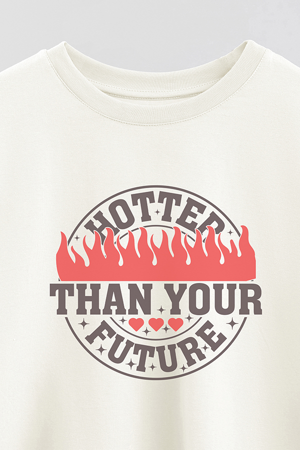 REMERA CROP ESTAMPADA RED VALENTINE HOTTER