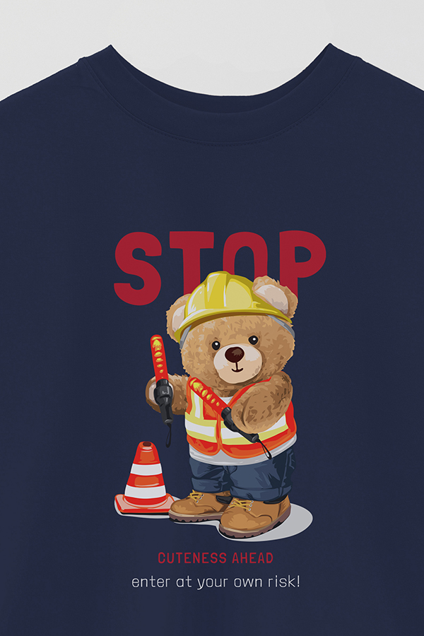 REMERA OVER ESTAMPADA UNISEX TEDDY STOP