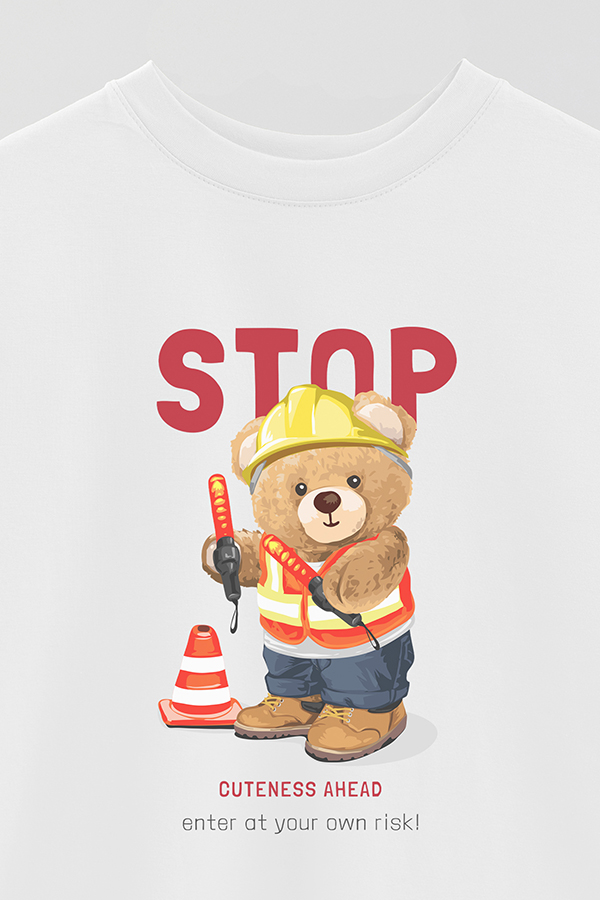REMERA OVER ESTAMPADA UNISEX TEDDY STOP