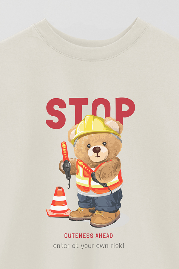 REMERA OVER ESTAMPADA UNISEX TEDDY STOP