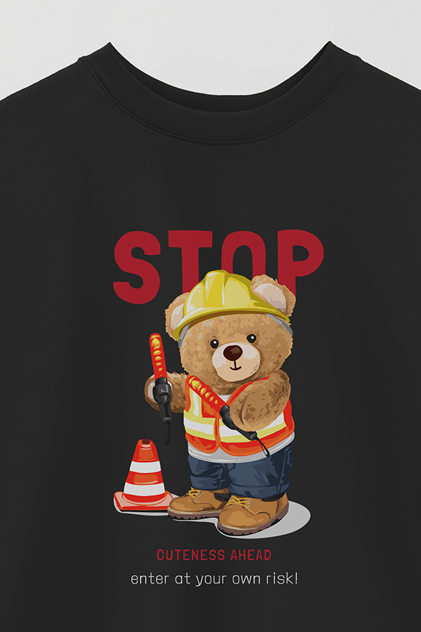REMERA OVER ESTAMPADA UNISEX TEDDY STOP
