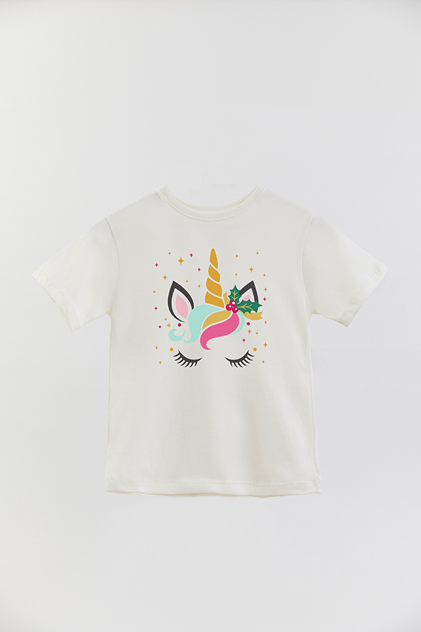 REMERA BASICA ESTAMPADA UNICORN MARSHMALLOW