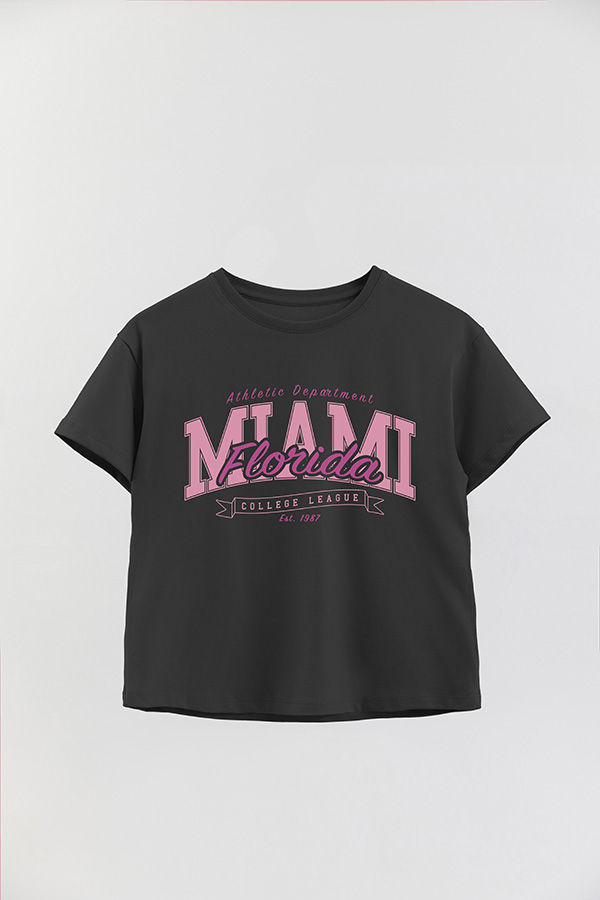 REMERA GIRL OVER MIAMI FLORIDA