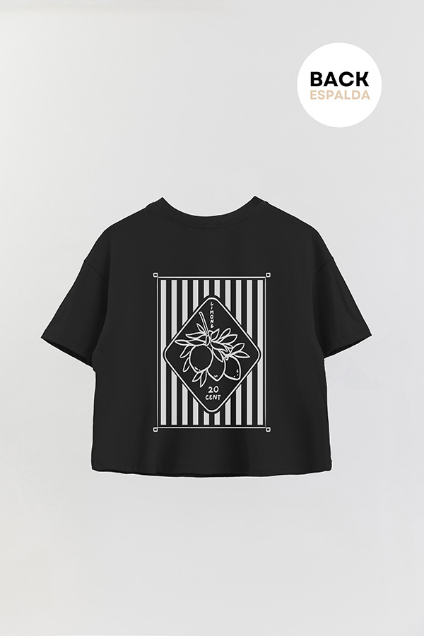 REMERA CROP FB ESTAMPADA BLUE LIMONE STAMP