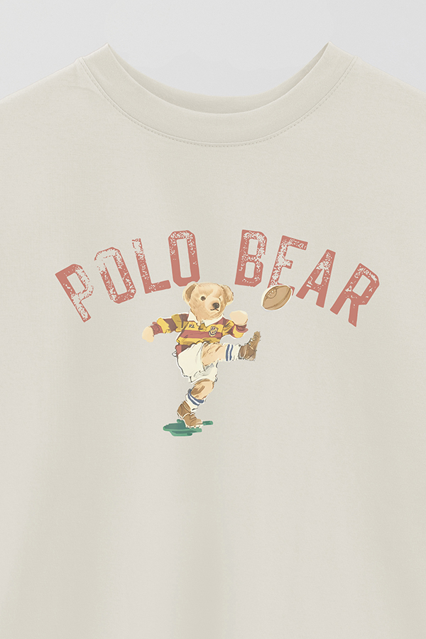 REMERA OVER ESTAMPADA UNISEX BEAR POLO 4