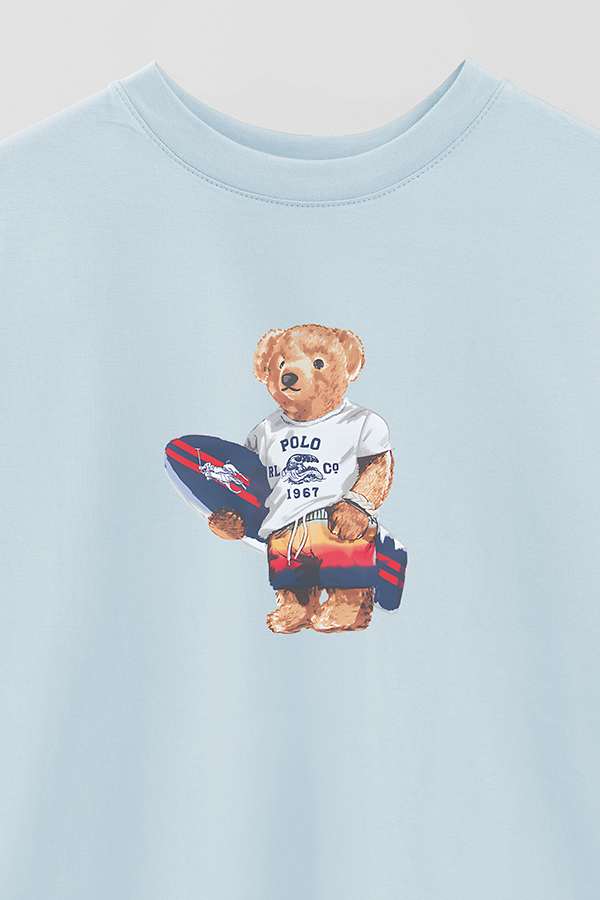 REMERA OVER ESTAMPADA UNISEX BEAR SURFER 2