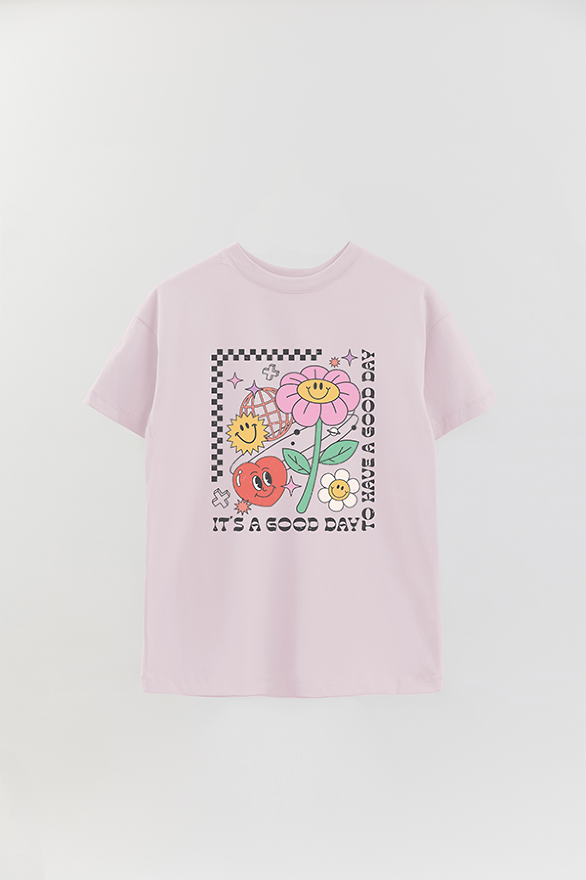 REMERA OVER ESTAMPADA RT2 IT'S A GOOD DAY