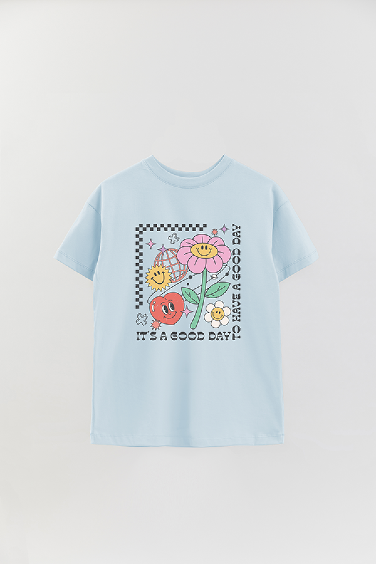 REMERA OVER ESTAMPADA RT2 IT'S A GOOD DAY