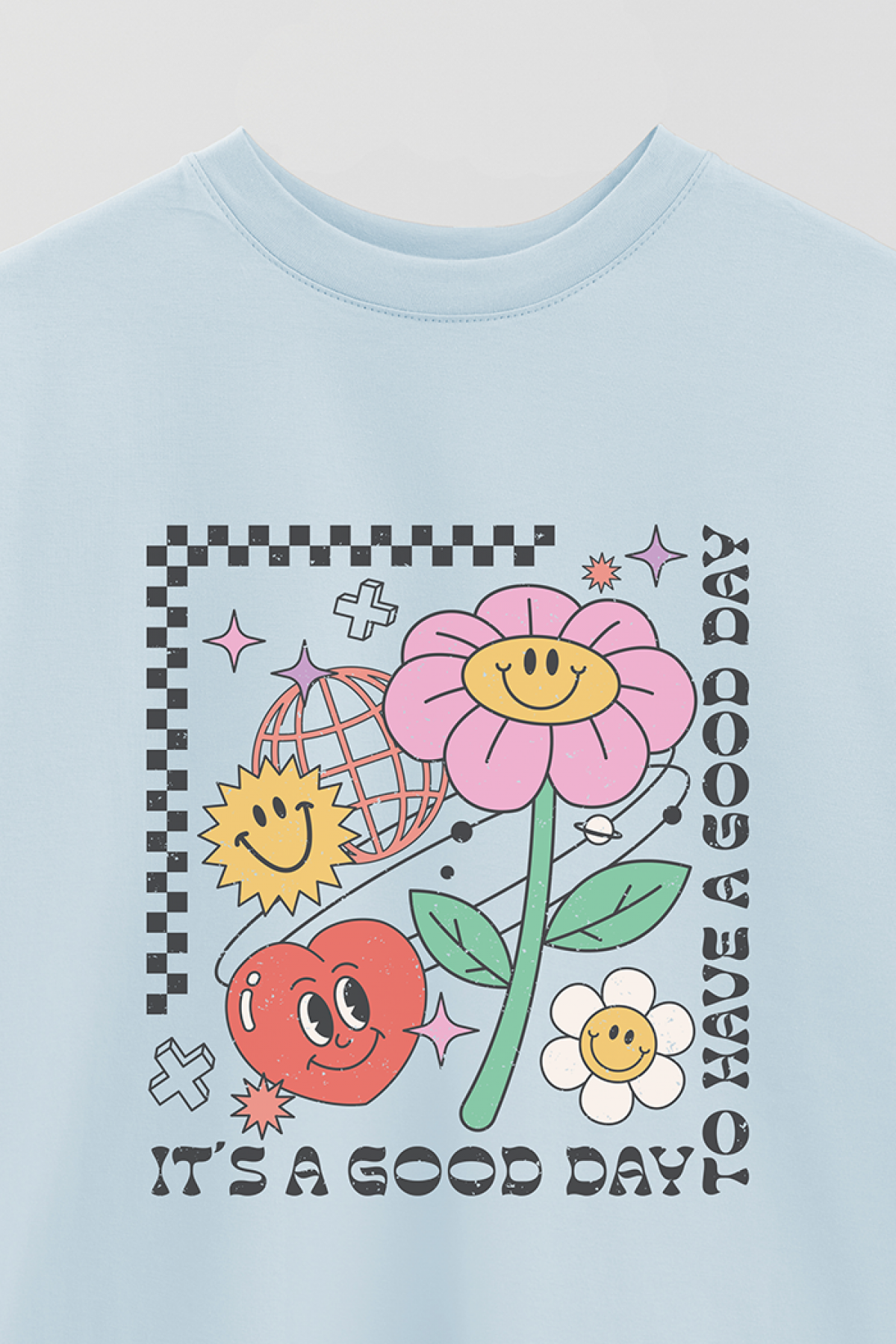 REMERA OVER ESTAMPADA RT2 IT'S A GOOD DAY