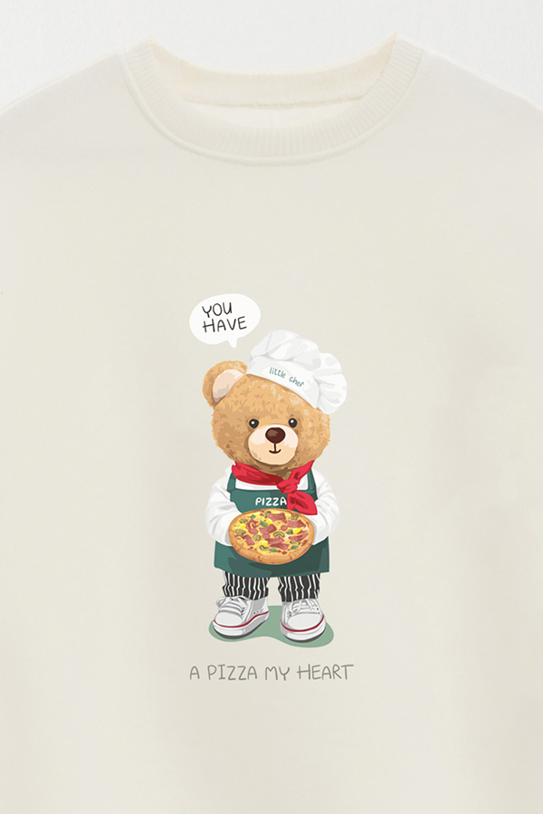 BUZO TEDDY A PIZZA MY HEART
