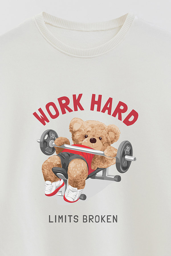 BUZO RUSTICO KIDS TEDDY WORK HARD