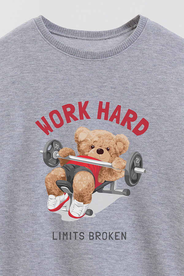BUZO RUSTICO KIDS TEDDY WORK HARD