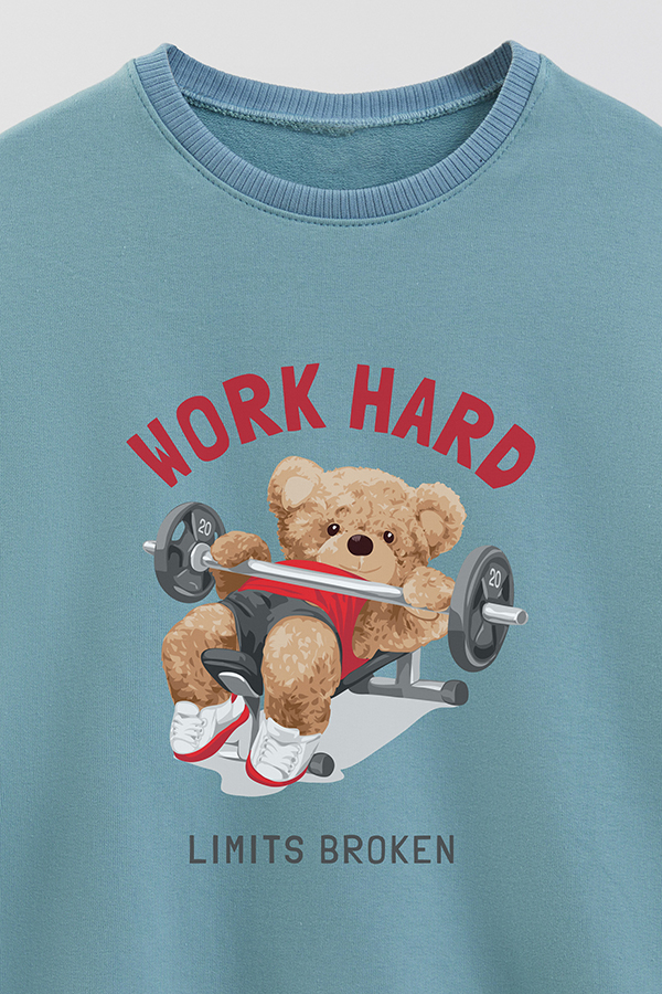 BUZO RUSTICO KIDS TEDDY WORK HARD