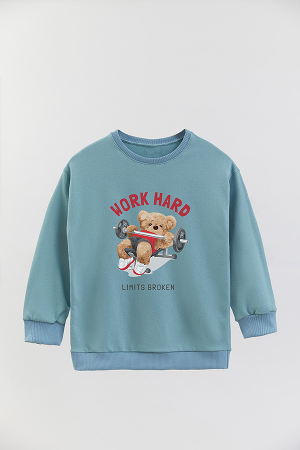 BUZO RUSTICO KIDS TEDDY WORK HARD