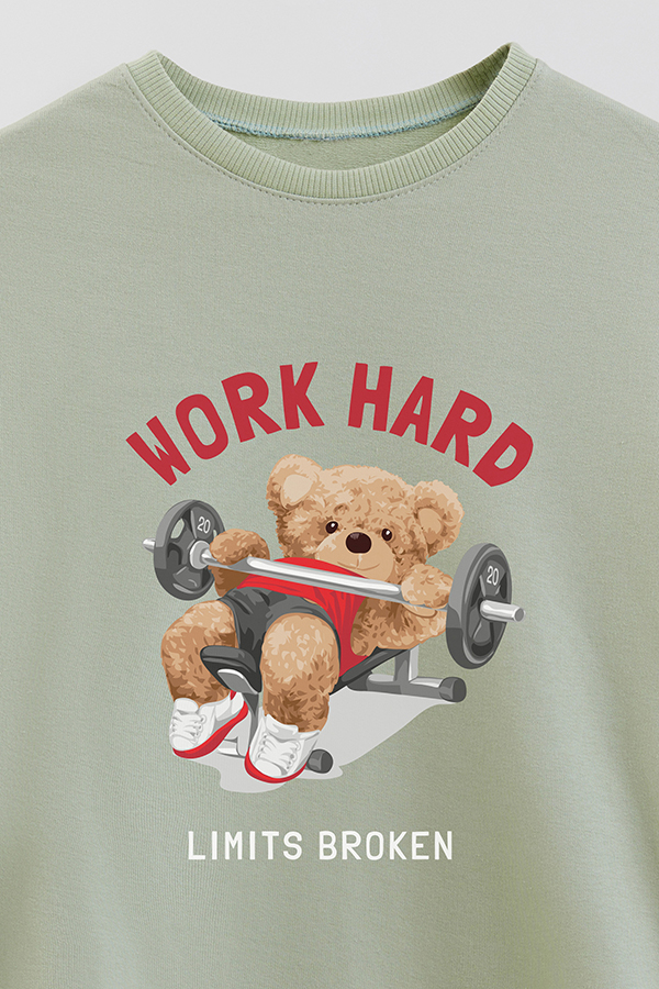 BUZO RUSTICO KIDS TEDDY WORK HARD