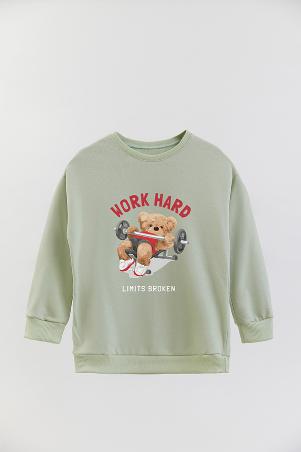 BUZO RUSTICO KIDS TEDDY WORK HARD