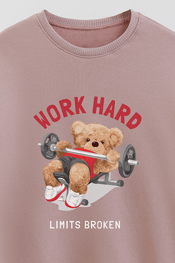BUZO RUSTICO KIDS TEDDY WORK HARD