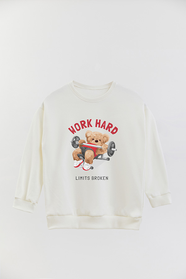 BUZO RUSTICO KIDS TEDDY WORK HARD
