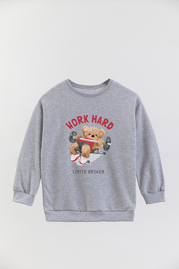 BUZO RUSTICO KIDS TEDDY WORK HARD