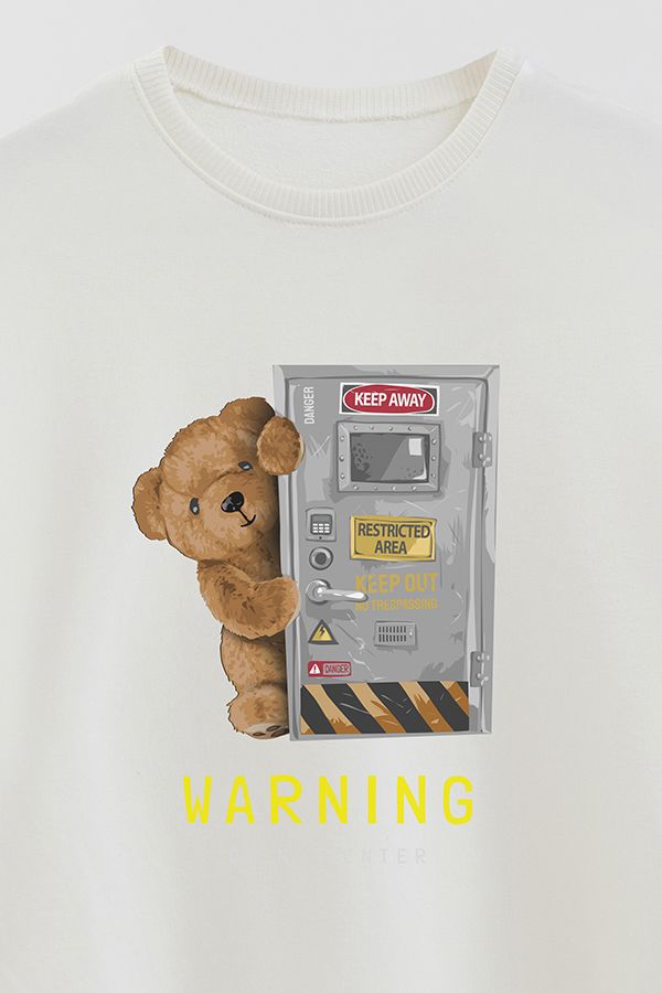 BUZO RUSTICO KIDS TEDDY WARNING