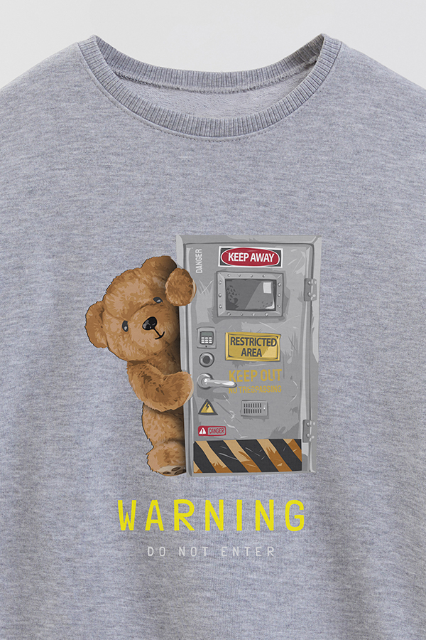 BUZO RUSTICO KIDS TEDDY WARNING