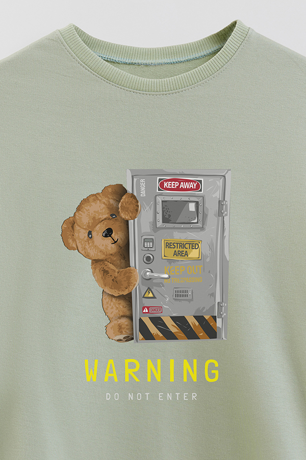 BUZO RUSTICO KIDS TEDDY WARNING