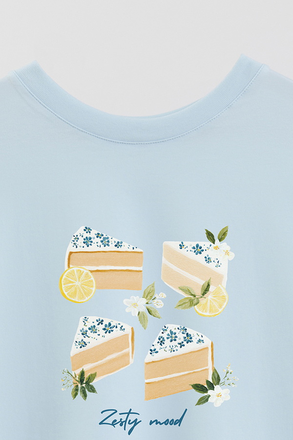 REMERA CROP ESTAMPADA COASTAL ZESTY MOOD