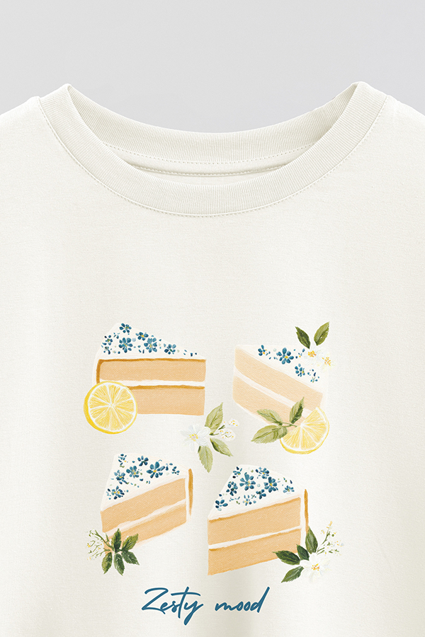 REMERA CROP ESTAMPADA COASTAL ZESTY MOOD