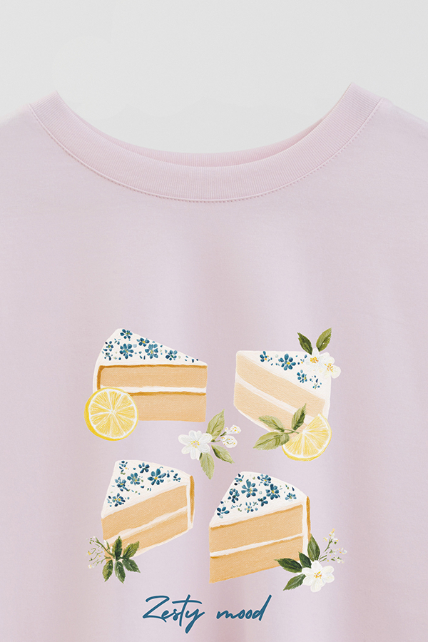 REMERA CROP ESTAMPADA COASTAL ZESTY MOOD