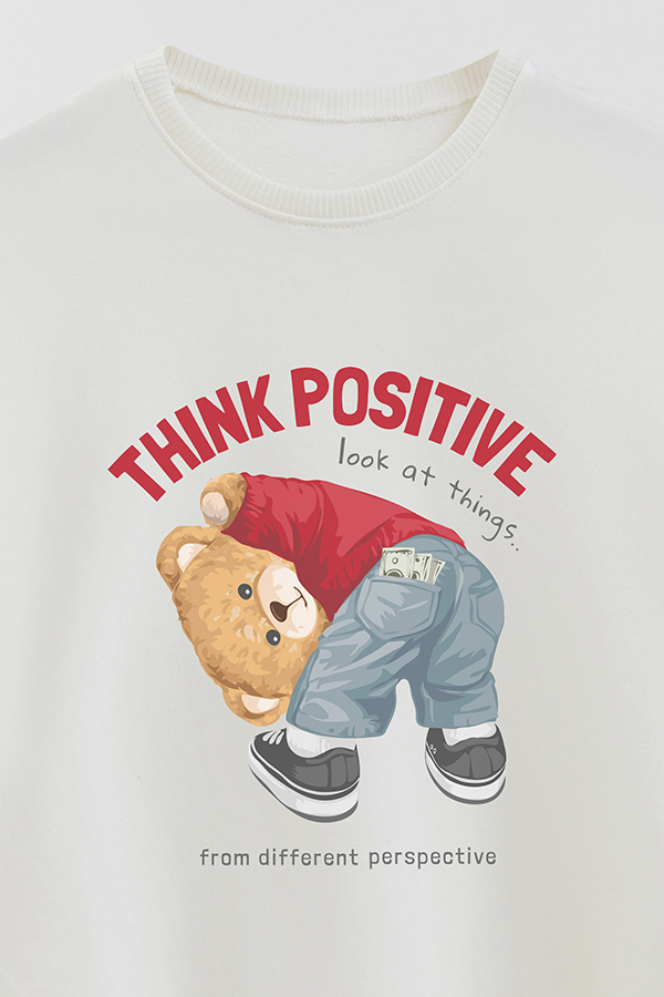 BUZO RUSTICO KIDS TEDDY THINK POSITIVE