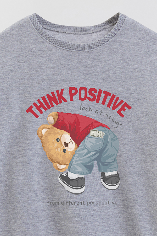 BUZO RUSTICO KIDS TEDDY THINK POSITIVE