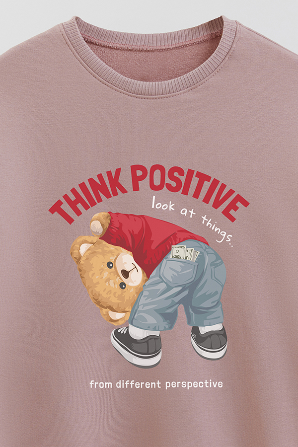 BUZO RUSTICO KIDS TEDDY THINK POSITIVE