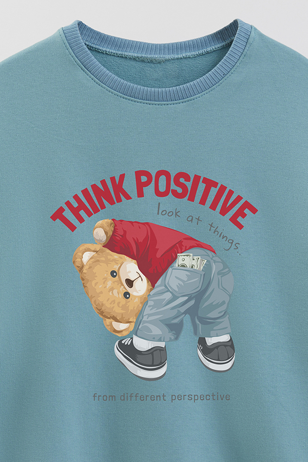 BUZO RUSTICO KIDS TEDDY THINK POSITIVE