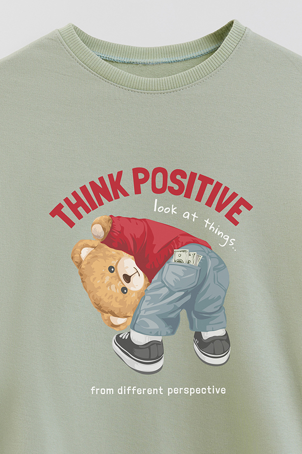 BUZO RUSTICO KIDS TEDDY THINK POSITIVE