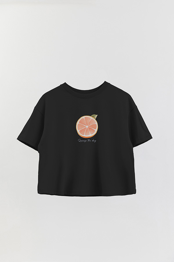 REMERA CROP ESTAMPADA COASTAL SQUEEZE THE DAY