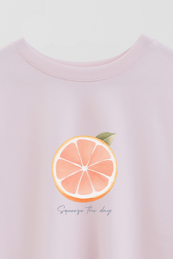 REMERA CROP ESTAMPADA COASTAL SQUEEZE THE DAY