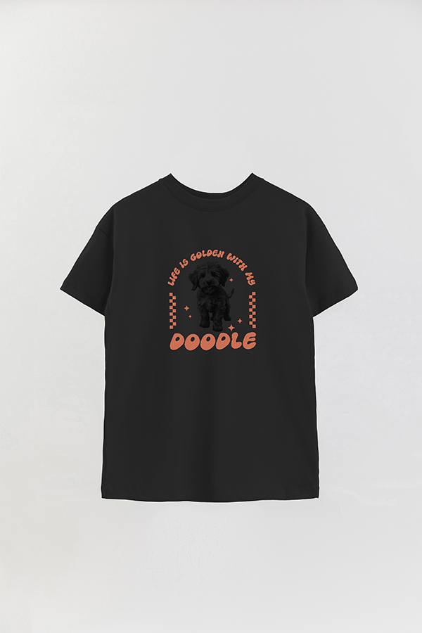 REMERA OVER ESTAMPADA DOG DOODLE