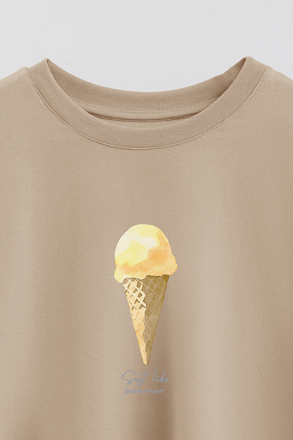 REMERA CROP ESTAMPADA COASTAL SOFT LIKE SUMMER