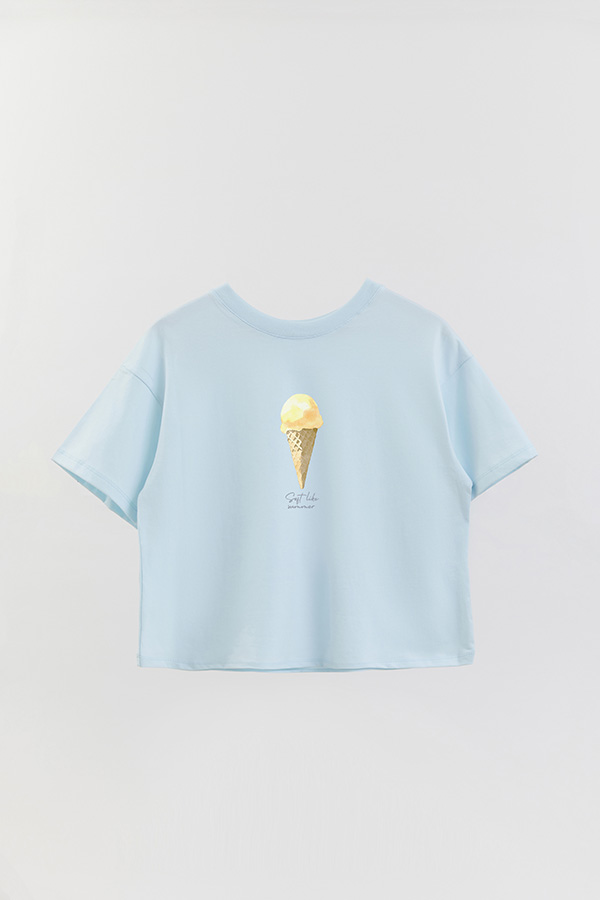 REMERA CROP ESTAMPADA COASTAL SOFT LIKE SUMMER
