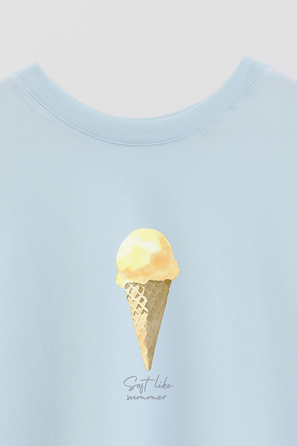 REMERA CROP ESTAMPADA COASTAL SOFT LIKE SUMMER