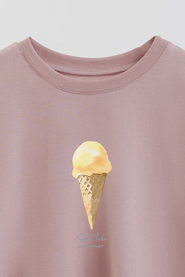 REMERA CROP ESTAMPADA COASTAL SOFT LIKE SUMMER