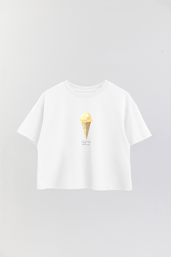 REMERA CROP ESTAMPADA COASTAL SOFT LIKE SUMMER