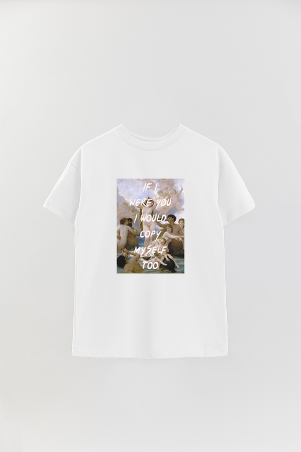 REMERA OVER ESTAMPADA ART COLLECTION 94 IF I WERE YOU